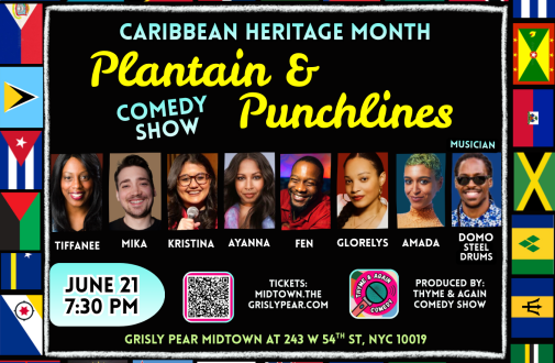 Plantain & Punchlines, Caribbean Heritage Month Comedy Show